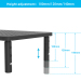 Hot Sales Adjustable Metal Desk Monitor Stand Riser with Desk Organizer Drawer
