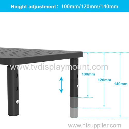 Hot Sales Adjustable Metal Desk Monitor Stand Riser with Desk Organizer Drawer