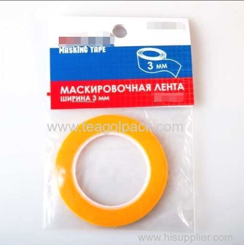 3mmx18M Washi Tape Plastic Core Yellow