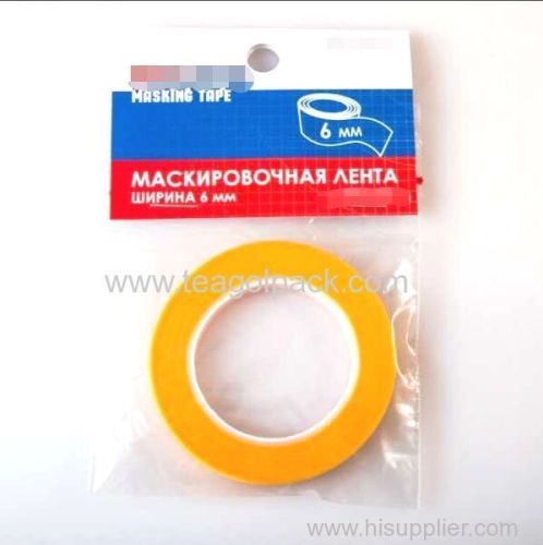 6mmx18M Washi Tape Plastic Core Yellow (Masking Tape)