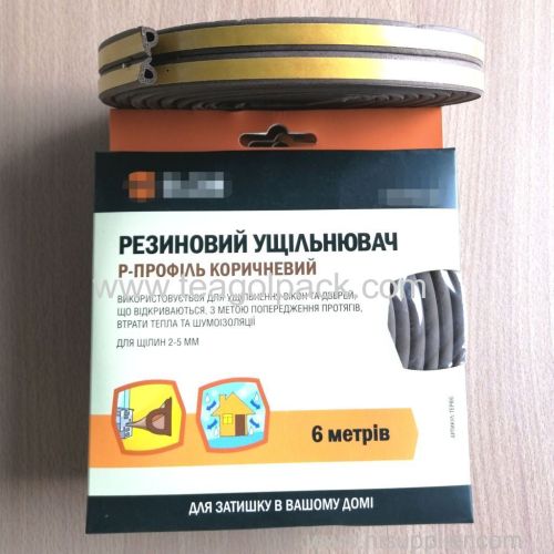 P-Shape 9mmx5.5mm Self-Adhesive EPDM Weather Stripping Rubber Seal Tape 6M(3Mx2rolls)