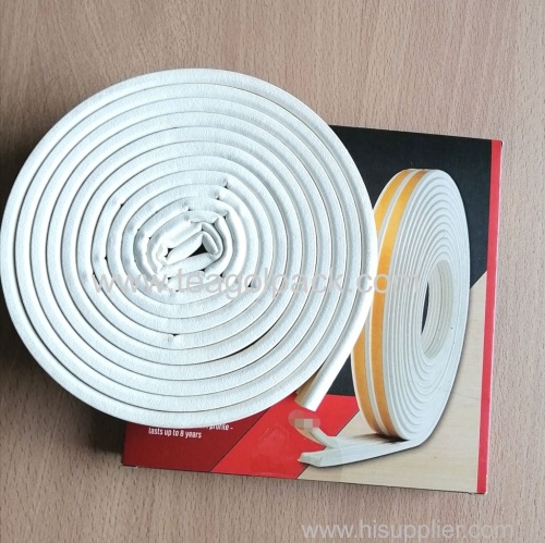 D-Profile Self-Adhesive Rubber Seal Strip 10M(5mx2rolls)L White