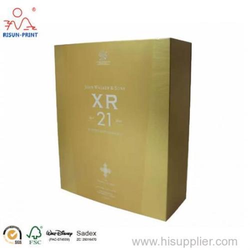 Custom Luxury paper box for wine liquor packaging paper boxes 2 bottles