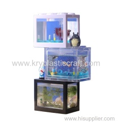 Hot sell new style home decorations small fish tank float glass fish tank aquarium