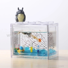 Hot sell new style home decorations small fish tank float glass fish tank aquarium