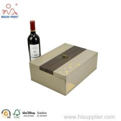 Custom Luxury paper box for wine liquor packaging paper boxes 2 bottles