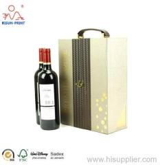 Custom Luxury paper box for wine liquor packaging paper boxes 2 bottles