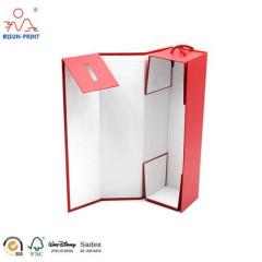 Custom luxury cardboard paper magnetic single red wine box