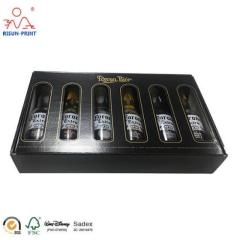Luxury 6 bottle wine box with UV logo
