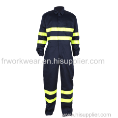 Offshore Anti-flame work coveralls with reflective tape