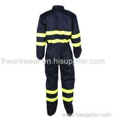 Offshore Anti-flame work coveralls with reflective tape