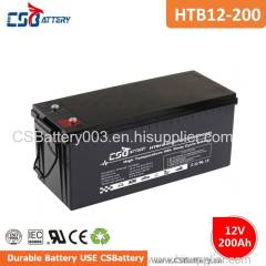 CSBattery 12V 200Ah Long storage period GEL Battery for Electric-power/Emergency-systems/Booster-Pumps/Solar/wind-power
