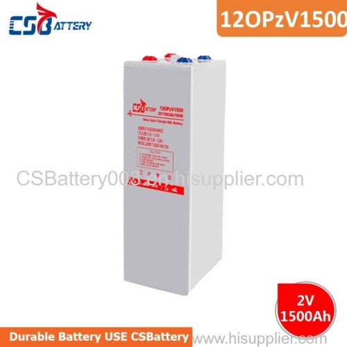 CSBattery 2v1500ah Tubular gel OPzV Battery