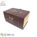 Brown Imitation Wood Grain PU leather Wine Gift Box single Bottle