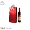 Double Bottles Red Wine Champagne Paper Packaging With Gold Stamping
