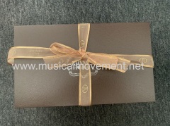 WOOD MUSIC BOX 50 NOTE LUXURY WIND UP SPRING MUSICAL MOVEMENT