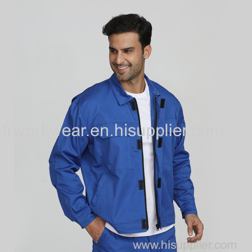 Blue men's industrial fire resistant security protective jackets