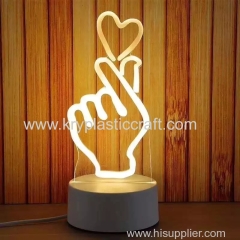 Creative Gift 3D Optical Visual Illusion Acrylic Night Light USB Table Lamp