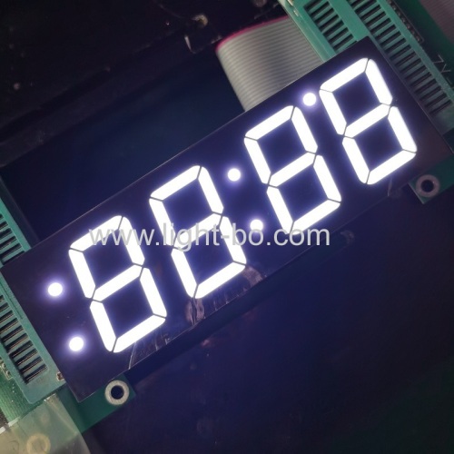 Ultraweiße vierstellige 1,2-Zoll-7-Segment-LED-Anzeige gemeinsame Anode für die Uhranzeige