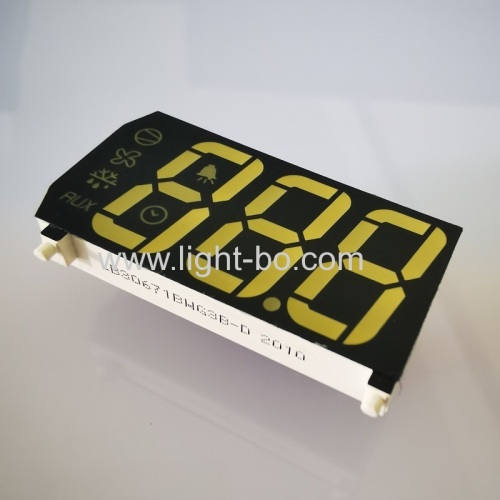 Ultra white & Pure Green 0.67inch Triple Digit 7 Segment LED Display for Refrigerator Control