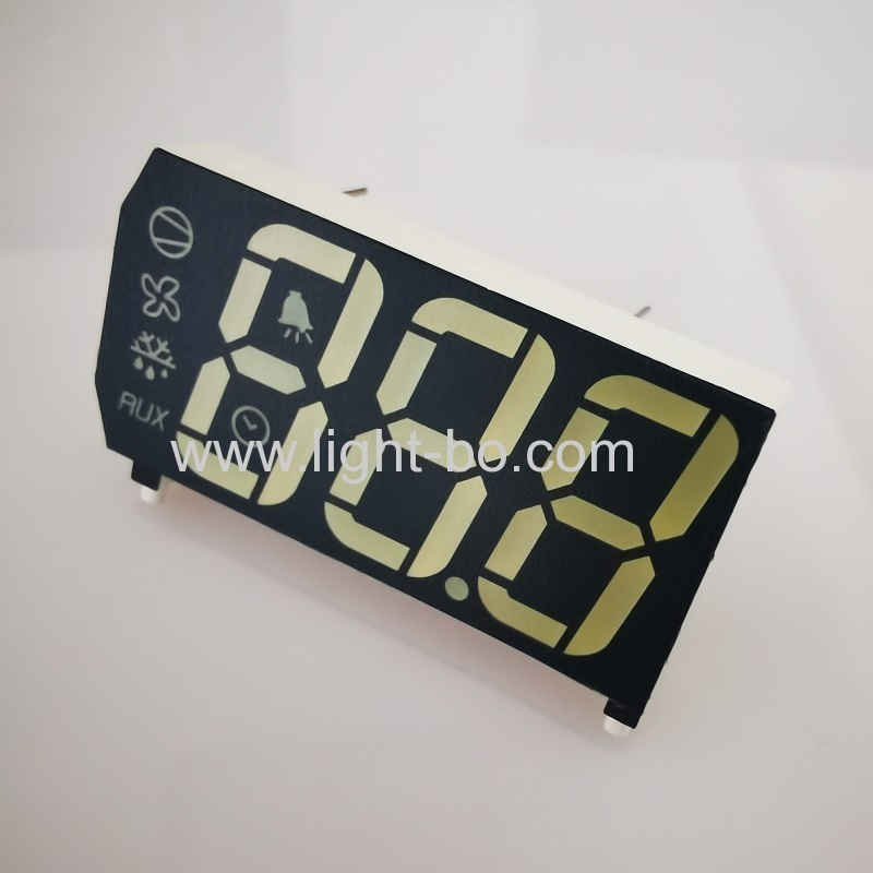 Custom design Ultra white / Red 3 Digit 7 Segment LED Display for refrigerator temperature control