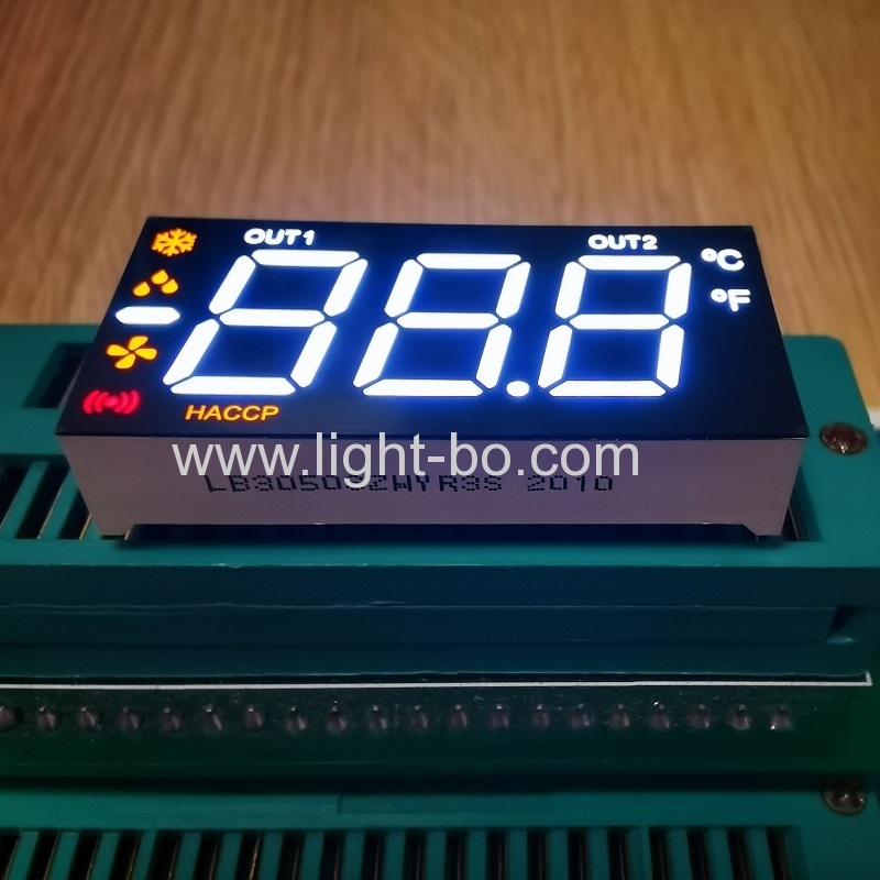 Multicolour 0.5" Triple Digit 7 Segment LED Display Common Anode for Sanitiser Dispenser