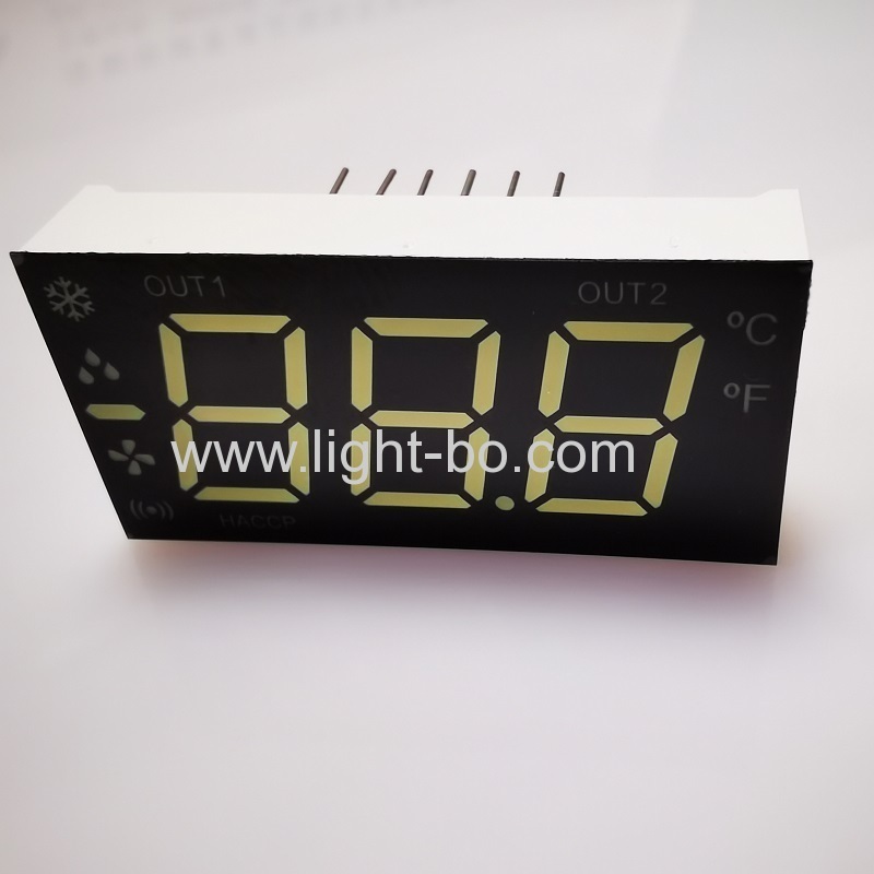 Multicolour 0.5" Triple Digit 7 Segment LED Display Common Anode for Sanitiser Dispenser