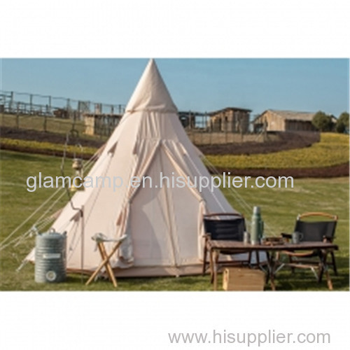 5m Canvas Teepee Tent canvas tent waterproofing Breathable Canvas Tent manufacturer