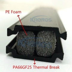 39mm Shape HK Hollow Chamber Polyamide Thermal Break Profiles