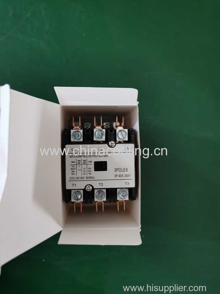 Contactor for air conditioning compressor 3P-40A-240V