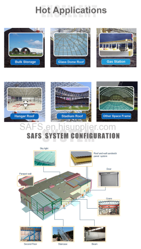 Arch Span Steel Space Frame Roofing System