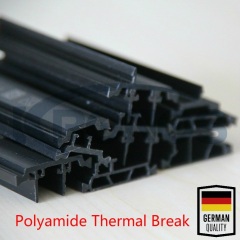 German Quality 55mm PA66 GF25 Hollow Chamber Thermal Break Polyamide Profiles