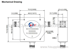 0.8~2GHz SMA-Female RF Coaxial Broadband Isolator and Circulator