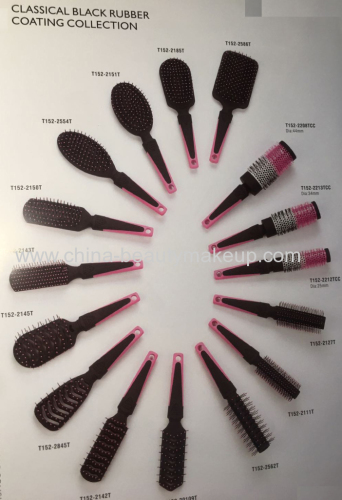 Professional quality hair brushes classical black rubber coating hair brushes home supplies beauty accessories