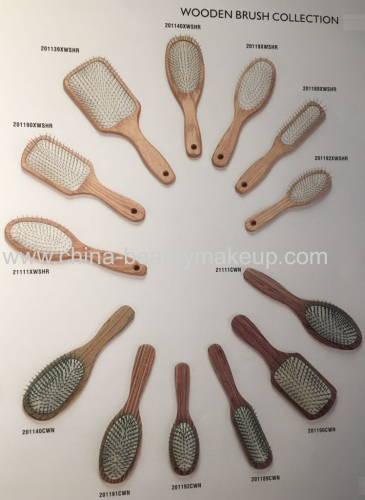 High quality hair brushes wooden brush collection colourful wood hair brushes beauty tools makeup accessories