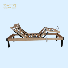 European style birch wood slat Adjustable Bed base bed frame