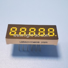 Ultra white small size 5 Digit 6mm 7 Segment LED Display common anode for Instrument Panel