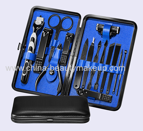 15items Man facial care suits shaving razor manicure kits pedicure kits beauty kits home daily care tools