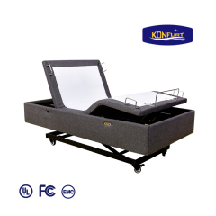 Unique design Hi-Low function head & foot up down electric adjustable bed with massage function led lighting