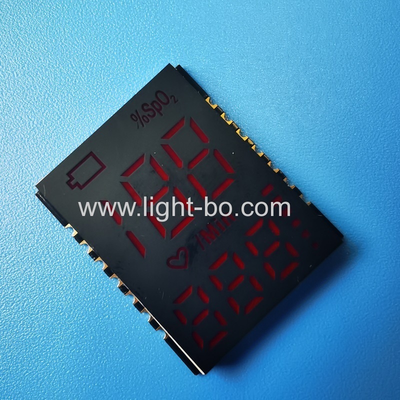 Ultra thin SMD 7 Segment LED Display common cathode for Pulse Oximeter