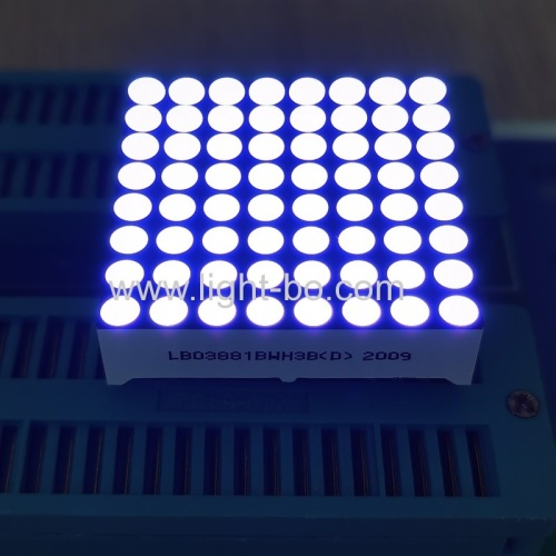 ecrãs LED de matriz de pontos brancos ultra brilhantes de 3 mm 8 x 8 para sinais em movimento / indicador de posição do elevador