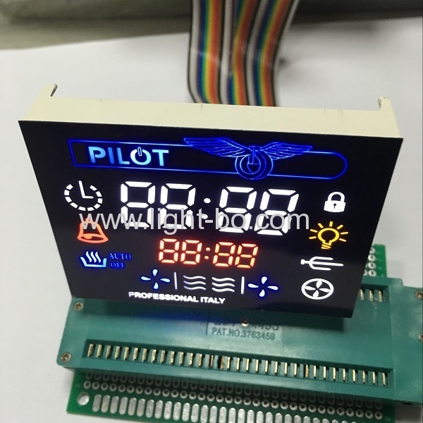modulo display led multicolore personalizzato a 7 segmenti per timer forno multifunzione