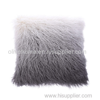 Ombre Mongolia Fur Cushion for home decor