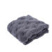 Solid Carved faux fur Throw