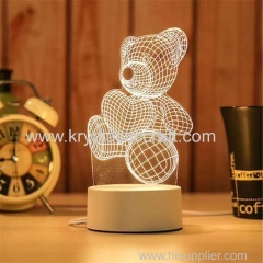 Creative Gift 3D Optical Visual Illusion Acrylic Night Light USB Table Lamp