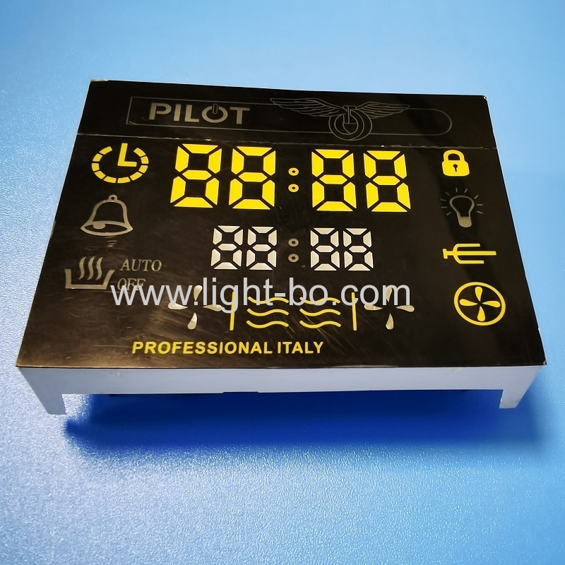 modulo display led multicolore personalizzato a 7 segmenti per timer forno multifunzione