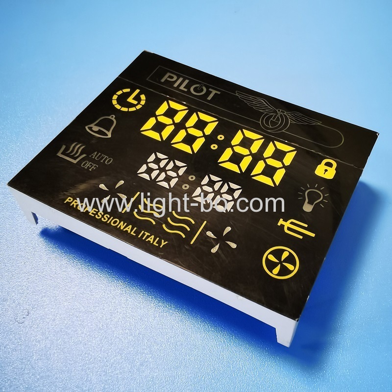 modulo display led multicolore personalizzato a 7 segmenti per timer forno multifunzione