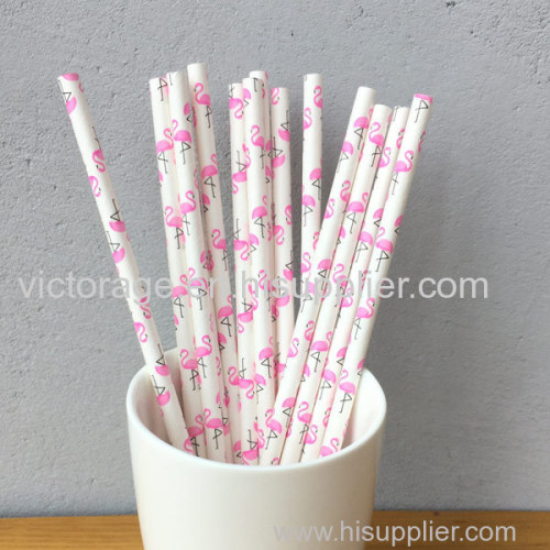 Grey Pattdern Drinking Paper Straws