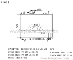 Car Radiator for Daihatsu Terios ′93-98 K3-Ve Mt