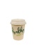 8oz 300ml light brown bamboo paper cups with bagasse pulp lids for coffee drinking